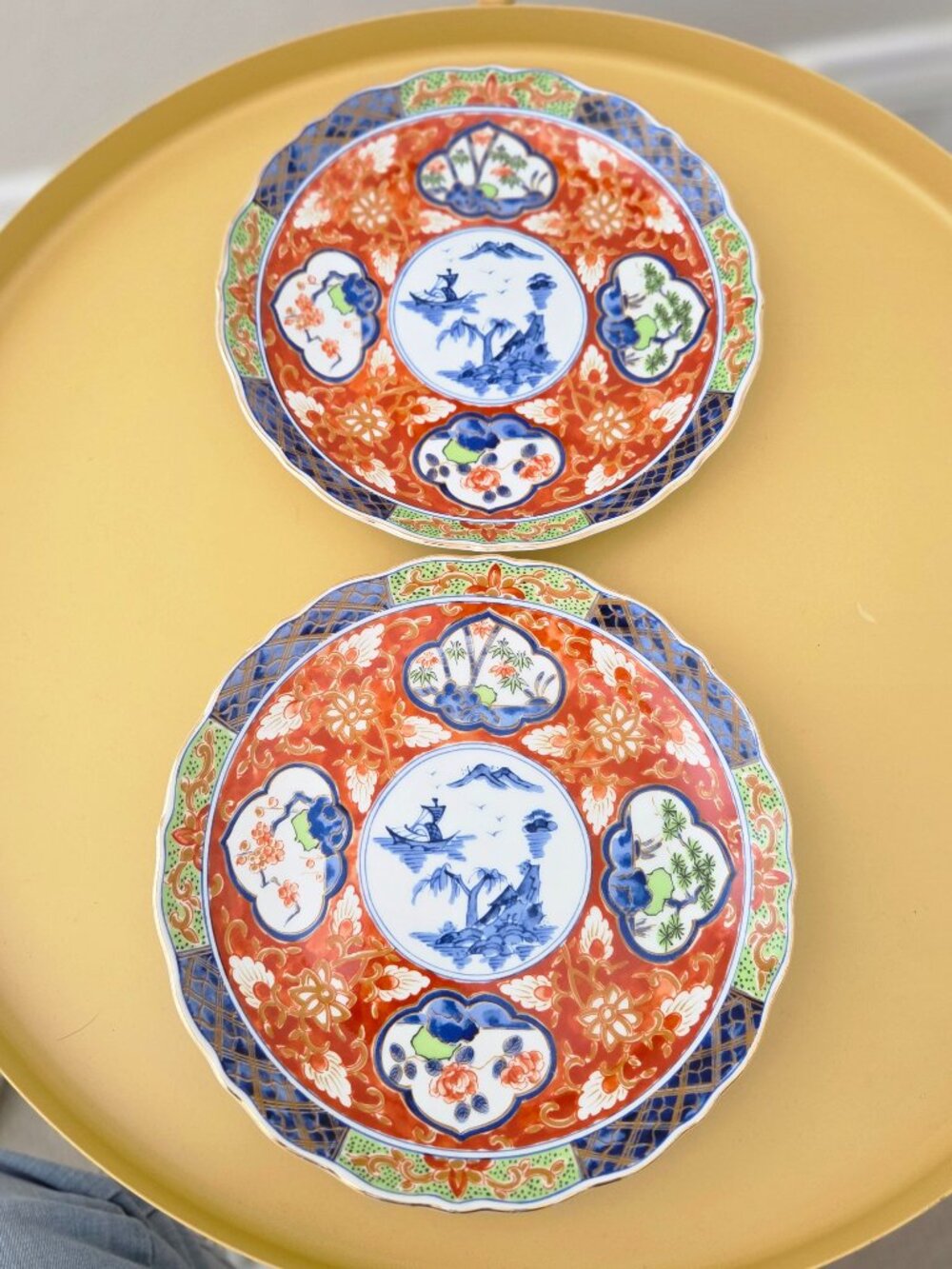TAKAHASHI Japanese Imari 7.5" Plate Set of 2